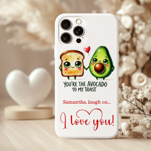 Custom Name Valentine Phone Case with Funny Food