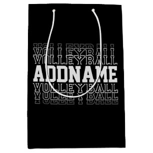 CUSTOM NAME Vanishing Volleyball Logo Team Player Medium Gift Bag