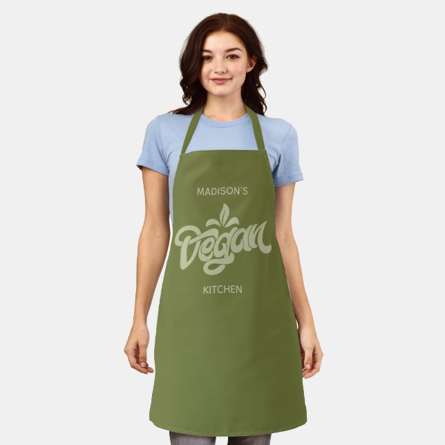 Custom Name Vegan Apron (Worn)