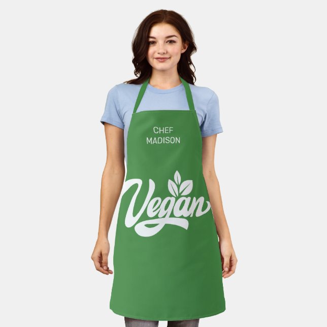 Custom Name Vegan Apron (Worn)