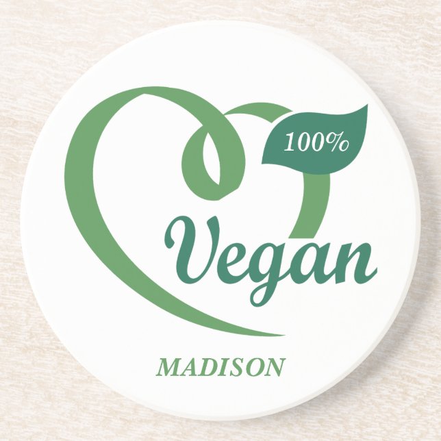 Custom Name Vegan Coaster (Front)