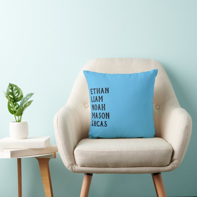 Custom Name Vertical Minimal Text Design Cushion (Chair)