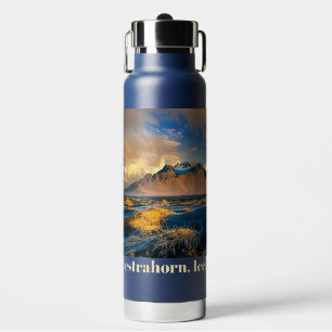 Custom Name Vestrahorn Mountains, Iceland Water Bottle