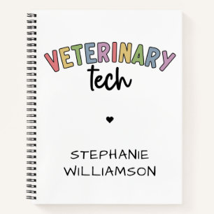 Custom Name Veterinary Tech   Vet Technician Notebook