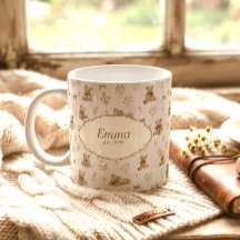 Custom Name Vintage Cosy Cottagecore Teddy Bear