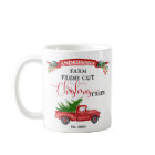 Custom Name Vintage Truck Fresh Farm Trees Holiday