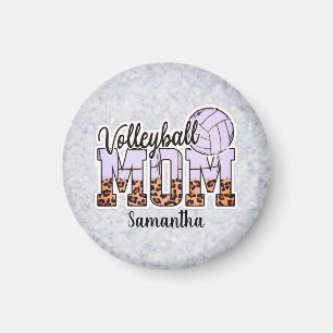 Custom Name Volleyball Mom Mother's Day Magnet
