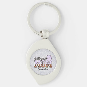 Custom Name Volleyball Mum   Mother's Day Keychain