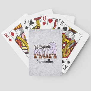 Custom Name Volleyball Mum   Mother's Day Playing Cards