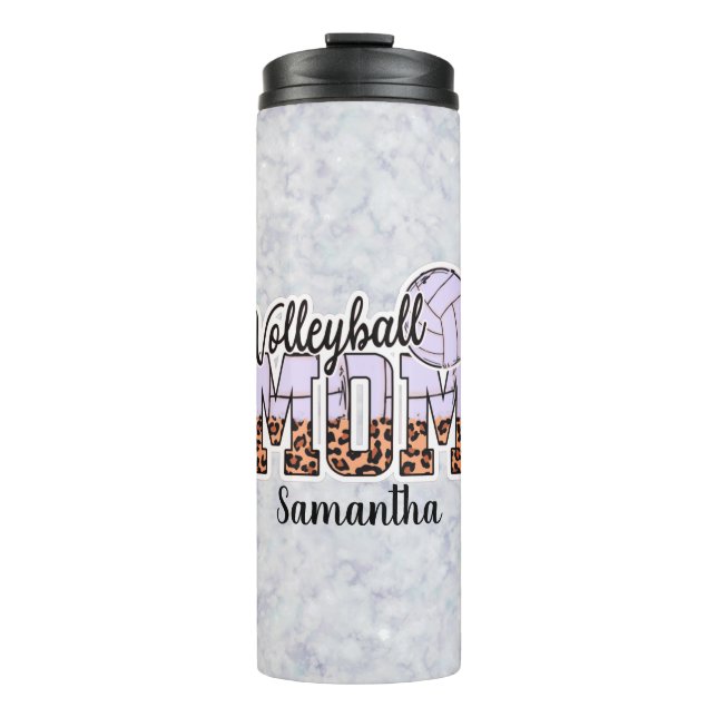 Custom Name Volleyball Mum | Mother's Day Thermal Tumbler (Front)