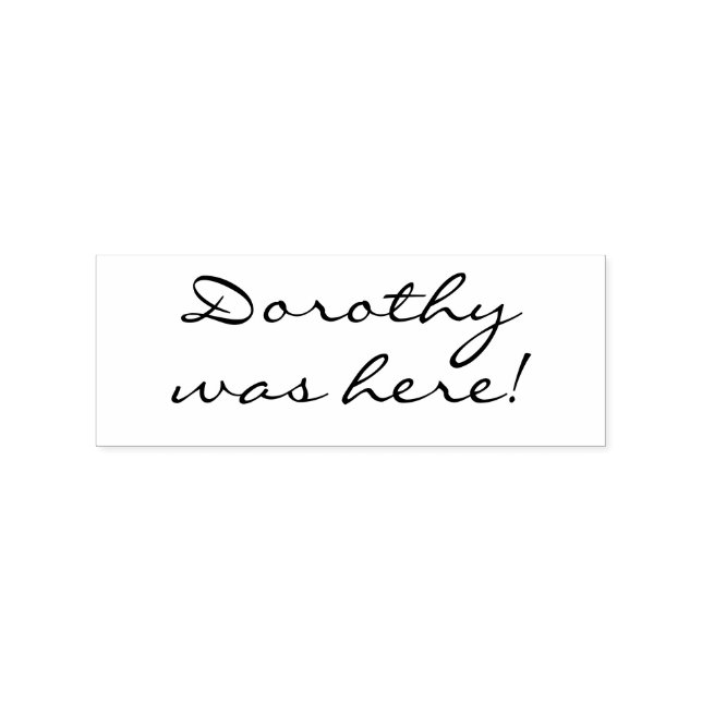 Custom Name Was Here All Text Custom Rubber Stamp (Imprint)
