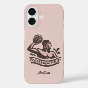 Custom Name Water Polo iPhone 16 Case