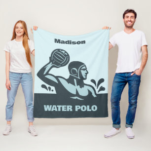 Custom Name Water Polo Fleece Blanket
