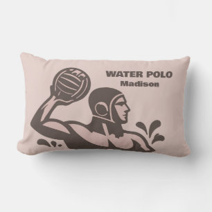 Custom Name Water Polo Lumbar Cushion