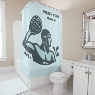 Custom Name Water Polo Shower Curtain