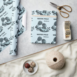 Custom Name Water Polo Wrapping Paper