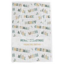 Custom Name Watercolor Boho Christmas Gingham