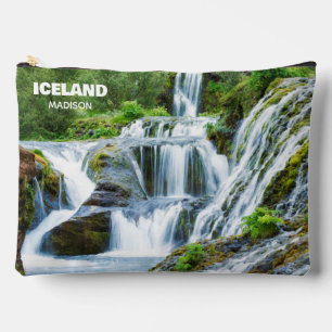 Custom Name Waterfalls of Iceland Accessory Pouch