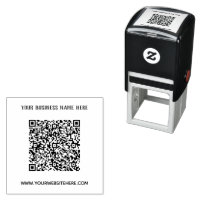 Custom Name Website QR Code Stamp Template