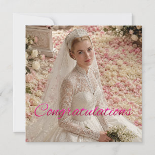 Custom Name Wedding Dress Bride to Be Card