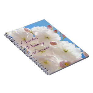 Custom Name Wedding Planner notebooks Blossoms