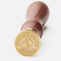 Custom Name Wedding Ring Solid Brass Wax Stamper