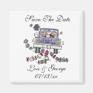Custom Name Wedding Save The Dates Magnet