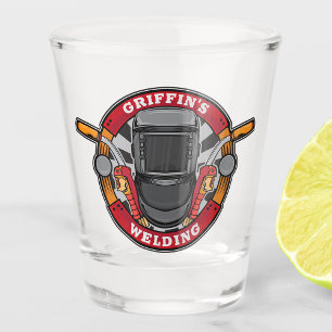 Custom NAME Welder Metal Fabricator Welding Shop Shot Glass
