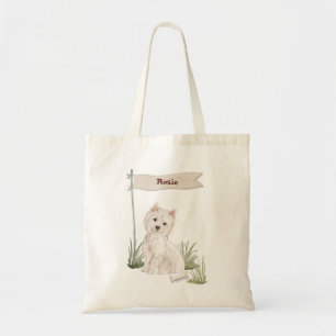 Custom Name Westie Pet Dog Tote Bag
