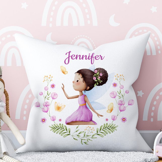 Custom Name Whimsical Nursery Fairy Pillow (Creator Uploaded)