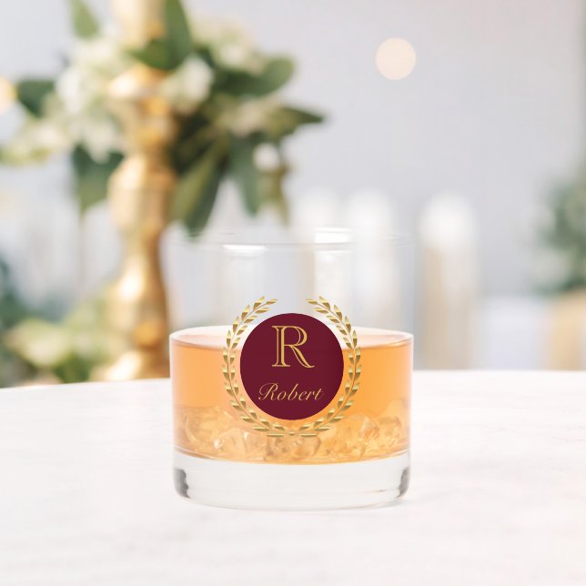 Custom Name Whiskey Glass (Insitu (Wedding))