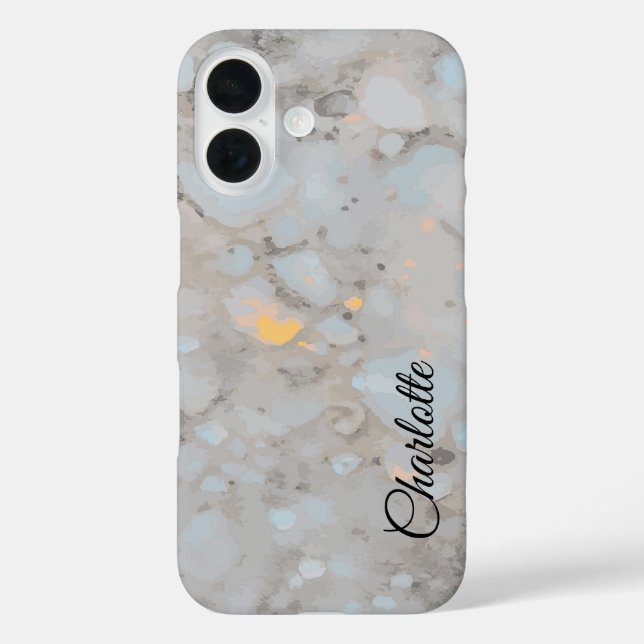 Custom Name White Crystal Case-Mate iPhone Case (Back)