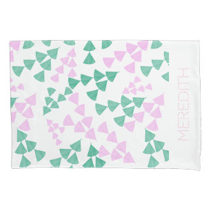 custom name white floral  pretty bed Pillowcase