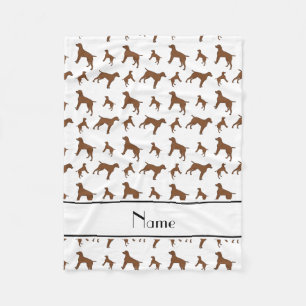 Custom name white German shorthaired pointer dogs Fleece Blanket