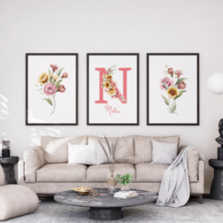 Custom Name Wildflowers Print