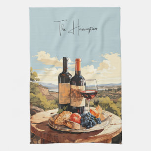 Custom Name Wine Lover's Tea Towel