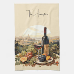 Custom Name Wine Lover's Tea Towel