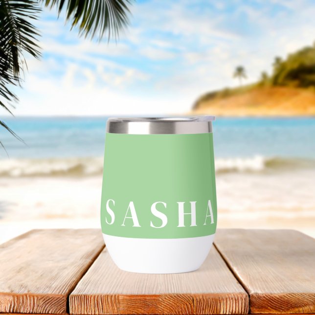 Custom Name Wine Tumbler (Beach)