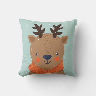 Custom name Winter Animals throw pillows