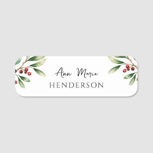 Custom Name Winter Christmas Name Tag