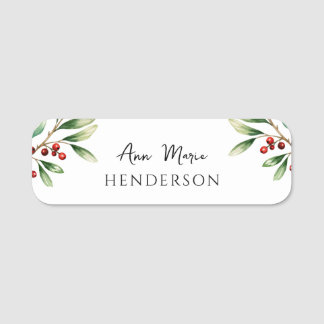 Custom Name Winter Christmas Name Tag