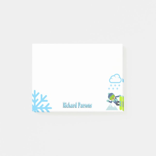 Custom Name | Winter Lovers Post-it Notes (Front)