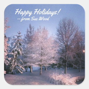 Custom Name Winter Wonderland Gift Stickers