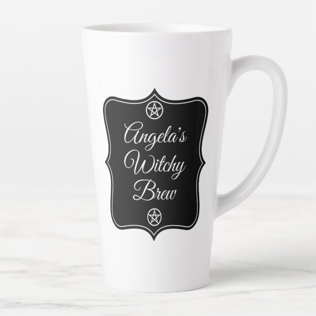 Custom Name Witchy Brew Mug | Kitchen Witch Coffee (Right)
