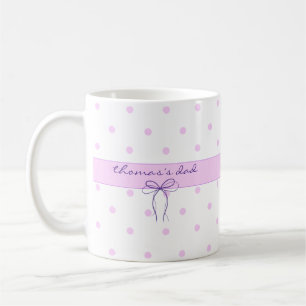 Custom Name with Cute Dots Pattern Mug for Dad