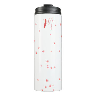 Custom Name with Heart Theme Thermal Tumbler