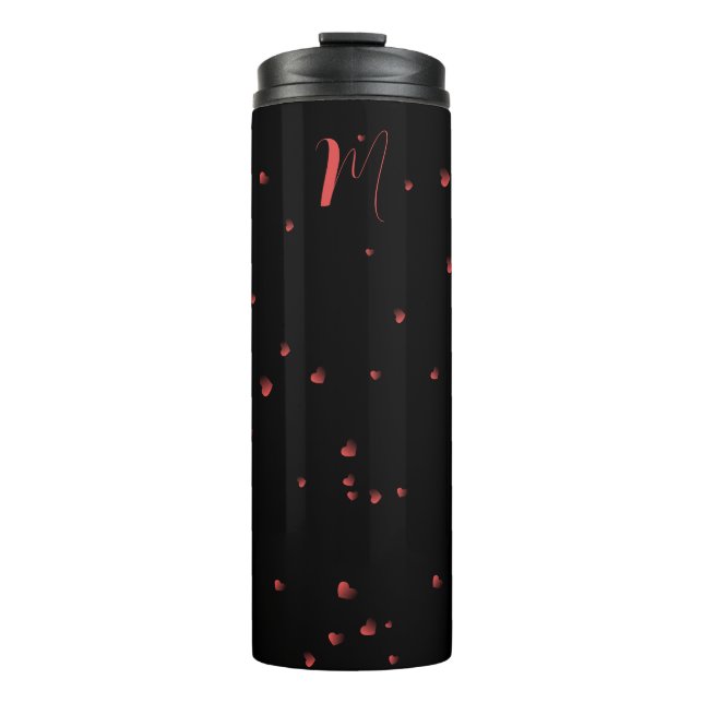 Custom Name with Heart Theme Thermal Tumbler (Front)