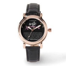 Custom Name with Pink Rose Message for Wife