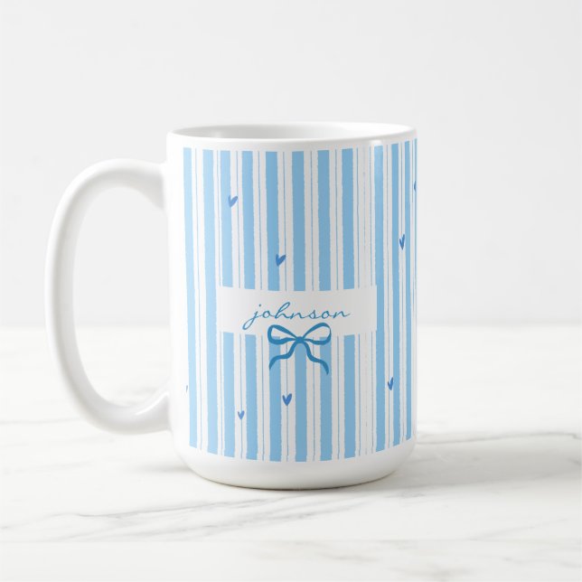 Custom Name With Stripes Pattern Mug For Dad (Left)