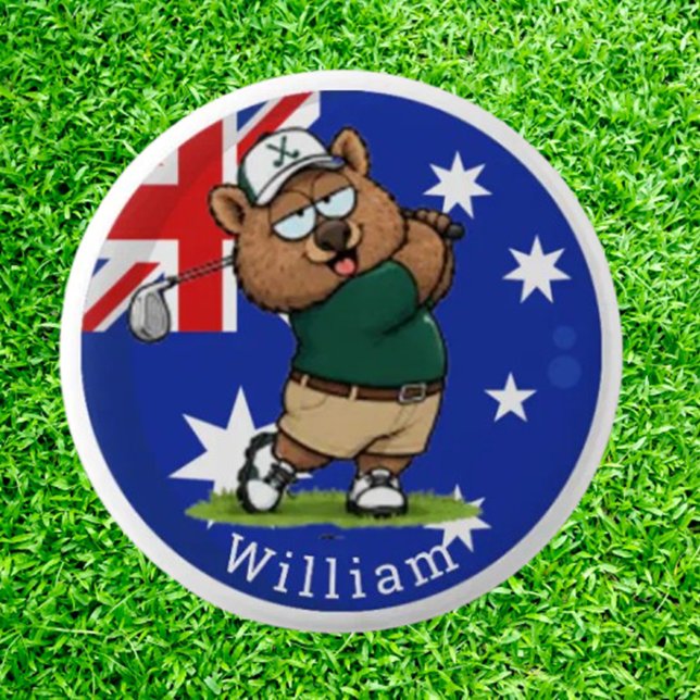  Custom Name Wombat 6 Cm Round Badge (Our Custom Name Wombat Button transforms ordinary golf gear into a conversation-starting )